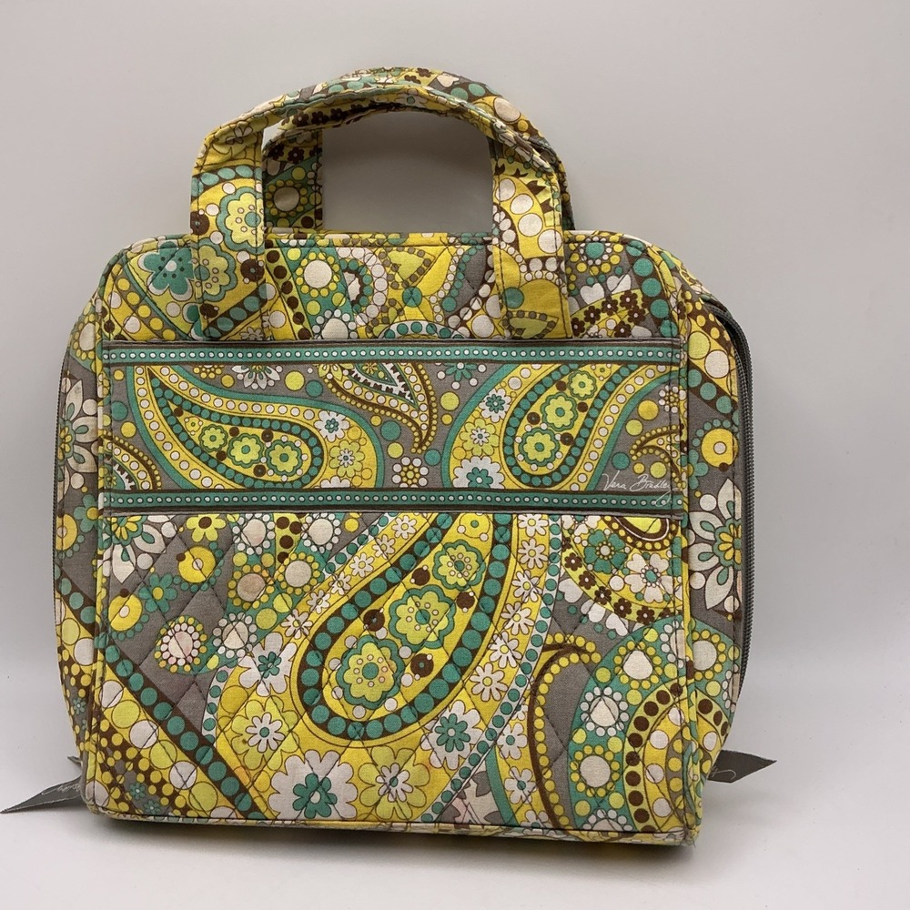 Vera Bradley Hanging Travel Organizer | Lime's Up Toiletry Bag Floral Green